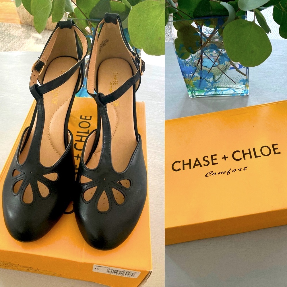 Vegan Leather Black Heels